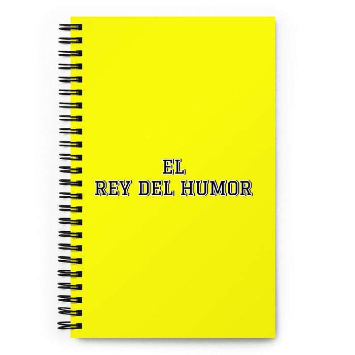 El Rey Del Humor The Humor Queen / King | Yellow Spiral Notebook, 140 Dotted Sheets | Funny Gift Idea Home Office Work | Mexican Spanish Pride Gift Mexicada