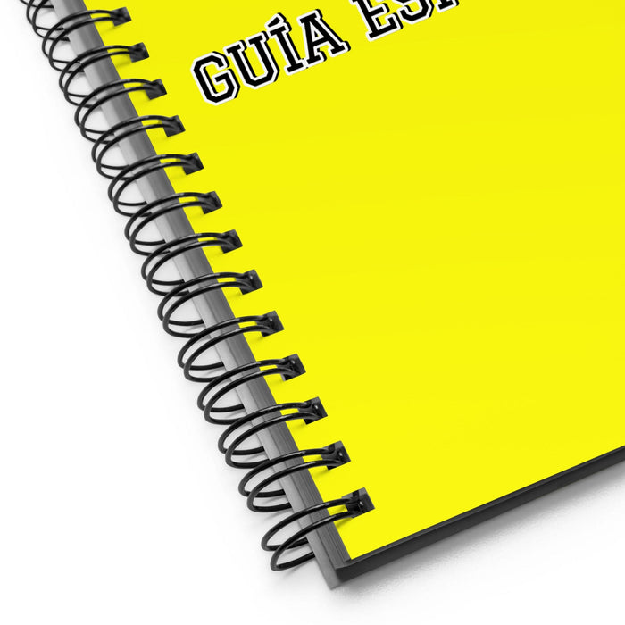 La Guía Espiritual The Spiritual Guide | Yellow Spiral Notebook, 140 Dotted Sheets | Funny Gift Idea Home Office Work | Mexican Spanish Pride Gift Mexicada