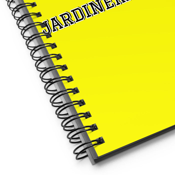 La Jardinera Urbana The Urban Gardener | Yellow Spiral Notebook, 140 Dotted Sheets | Funny Gift Idea Home Office Work | Mexican Spanish Pride Gift Mexicada