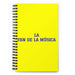 La Fan De La Música The Music Fan | Yellow Spiral Notebook, 140 Dotted Sheets | Funny Gift Idea Home Office Work | Mexican Spanish Pride Gift Mexicada