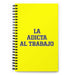 La Adicta Al Trabajo The Workaholic | Yellow Spiral Notebook, 140 Dotted Sheets | Funny Gift Idea Home Office Work | Mexican Spanish Pride Gift Mexicada