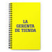 La Gerenta De Tienda The Store Manager | Yellow Spiral Notebook, 140 Dotted Sheets | Funny Gift Idea Home Office Work | Mexican Spanish Pride Gift Mexicada