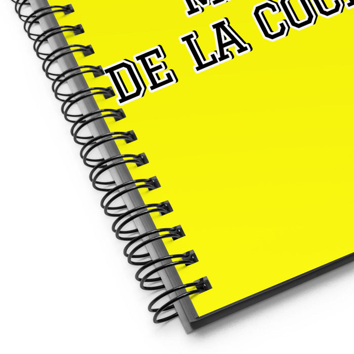 La Maga De La Cocina The Kitchen Wizard | Yellow Spiral Notebook, 140 Dotted Sheets | Funny Gift Idea Home Office Work | Mexican Spanish Pride Gift Mexicada