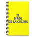 El Mago De La Cocina The Kitchen Wizard | Yellow Spiral Notebook, 140 Dotted Sheets | Funny Gift Idea Home Office Work | Mexican Spanish Pride Gift Mexicada