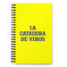 La Catadora De Vinos The Wine Taster | Yellow Spiral Notebook, 140 Dotted Sheets | Funny Gift Idea Home Office Work | Mexican Spanish Pride Gift Mexicada