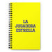 La Jugadora Estrella The Star Player | Yellow Spiral Notebook, 140 Dotted Sheets | Funny Gift Idea Home Office Work | Mexican Spanish Pride Gift Mexicada