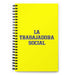 La Trabajadora Social The Social Worker | Yellow Spiral Notebook, 140 Dotted Sheets | Funny Gift Idea Home Office Work | Mexican Spanish Pride Gift Mexicada