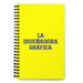 La Diseñadora Gráfica The Graphic Designer | Yellow Spiral Notebook, 140 Dotted Sheets | Funny Gift Idea Home Office Work | Mexican Spanish Pride Gift Mexicada