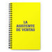 La Asistente De Ventas The Sales Assistant | Yellow Spiral Notebook, 140 Dotted Sheets | Funny Gift Idea Home Office Work | Mexican Spanish Pride Gift Mexicada