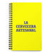 La Cervecera Artesanal The Craft Brewer | Yellow Spiral Notebook, 140 Dotted Sheets | Funny Gift Idea Home Office Work | Mexican Spanish Pride Gift Mexicada