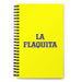 La Flaquita The Skinny One | Yellow Spiral Notebook, 140 Dotted Sheets | Funny Gift Idea Home Office Work | Mexican Spanish Pride Gift Mexicada