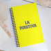 La Positiva The Positive One | Yellow Spiral Notebook, 140 Dotted Sheets | Funny Gift Idea Home Office Work | Mexican Spanish Pride Gift Mexicada