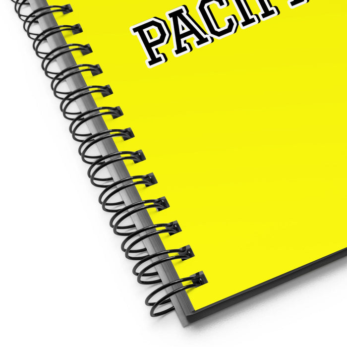 La Pacífica The Pacific | Yellow Spiral Notebook, 140 Dotted Sheets | Funny Gift Idea Home Office Work | Mexican Spanish Pride Gift Mexicada