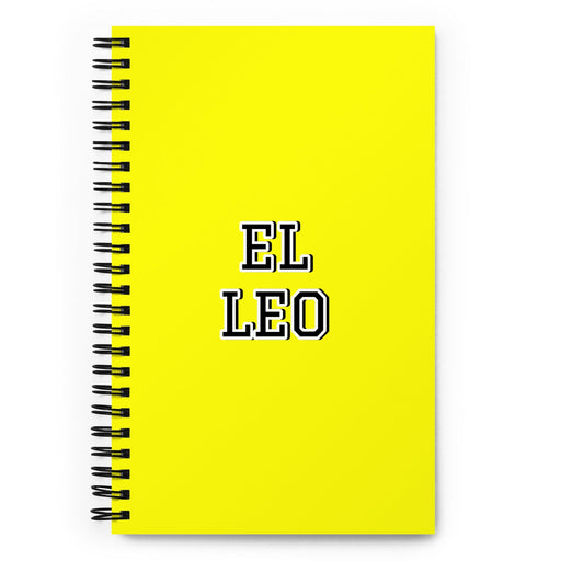 El Leo The Leo | Yellow Spiral Notebook, 140 Dotted Sheets | Funny Gift Idea Home Office Work | Mexican Spanish Pride Gift Mexicada