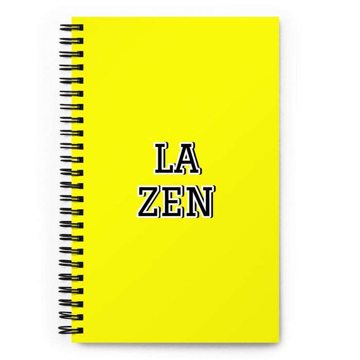 La Zen The Zen Practitioner | Yellow Spiral Notebook, 140 Dotted Sheets | Funny Gift Idea Home Office Work | Mexican Spanish Pride Gift Mexicada