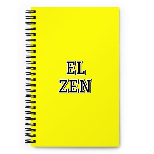 El Zen The Zen Practitioner | Yellow Spiral Notebook, 140 Dotted Sheets | Funny Gift Idea Home Office Work | Mexican Spanish Pride Gift Mexicada