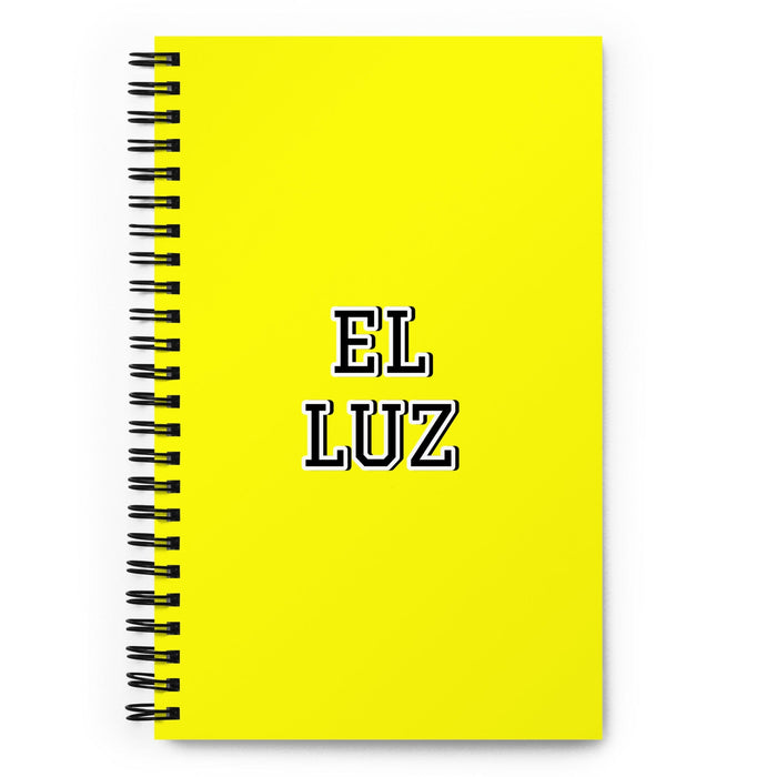 El Luz The Light | Yellow Spiral Notebook, 140 Dotted Sheets | Funny Gift Idea Home Office Work | Mexican Spanish Pride Gift Mexicada