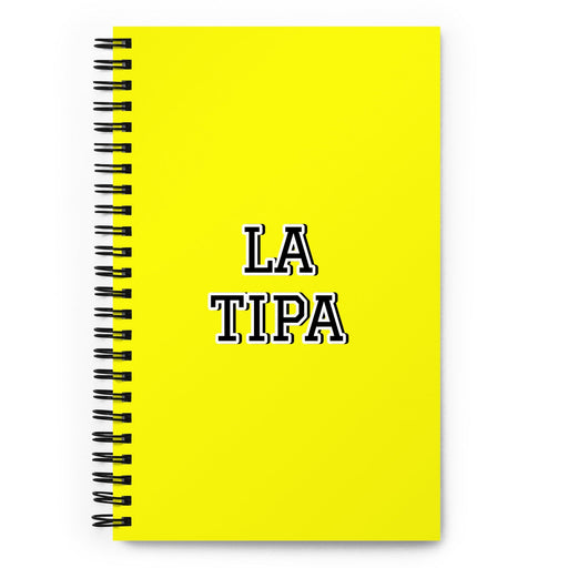 La Tipa The Gal / The Guy | Yellow Spiral Notebook, 140 Dotted Sheets | Funny Gift Idea Home Office Work | Mexican Spanish Pride Gift Mexicada