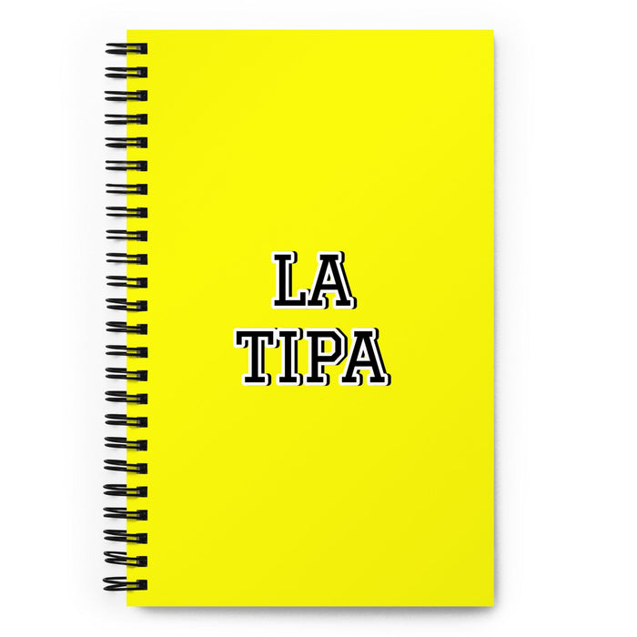 La Tipa The Gal / The Guy | Yellow Spiral Notebook, 140 Dotted Sheets | Funny Gift Idea Home Office Work | Mexican Spanish Pride Gift Mexicada