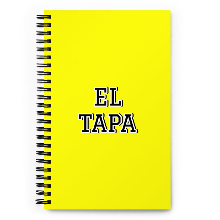 El Tapa The Tapas Lover | Yellow Spiral Notebook, 140 Dotted Sheets | Funny Gift Idea Home Office Work | Mexican Spanish Pride Gift Mexicada