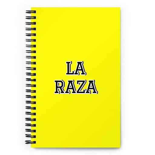 La Raza The Homie | Yellow Spiral Notebook, 140 Dotted Sheets | Funny Gift Idea Home Office Work | Mexican Spanish Pride Gift Mexicada