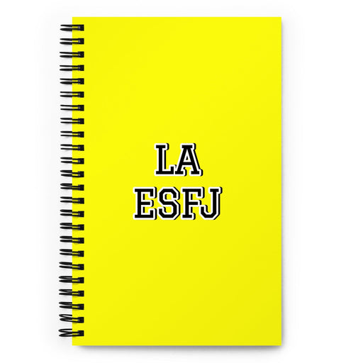 La Esfj The Consul | Yellow Spiral Notebook, 140 Dotted Sheets | Funny Gift Idea Home Office Work | Mexican Spanish Pride Gift Mexicada