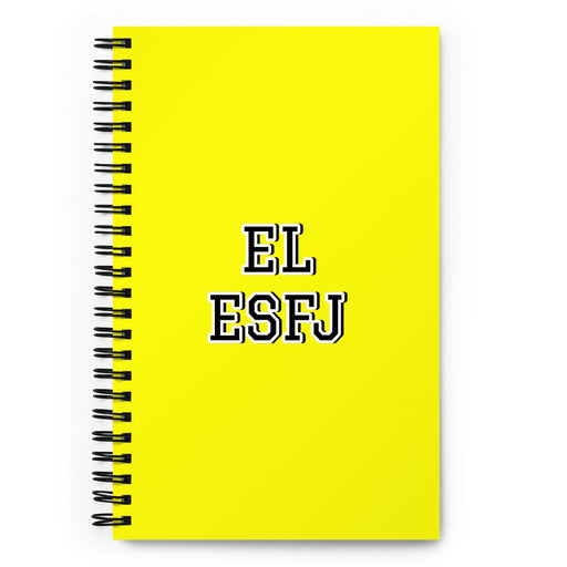 El Esfj The Consul | Yellow Spiral Notebook, 140 Dotted Sheets | Funny Gift Idea Home Office Work | Mexican Spanish Pride Gift Mexicada