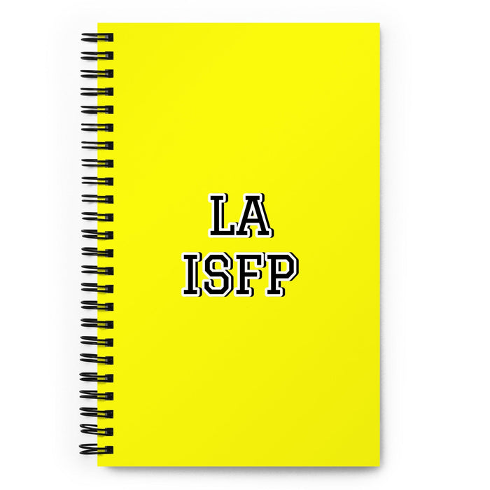 La Isfp The Adventurer | Yellow Spiral Notebook, 140 Dotted Sheets | Funny Gift Idea Home Office Work | Mexican Spanish Pride Gift Mexicada