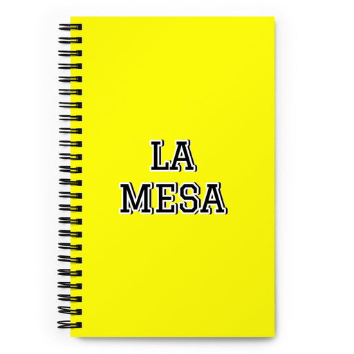 La Mesa The Mesa Resident | Yellow Spiral Notebook, 140 Dotted Sheets | Funny Gift Idea Home Office Work | Mexican Spanish Pride Gift Mexicada