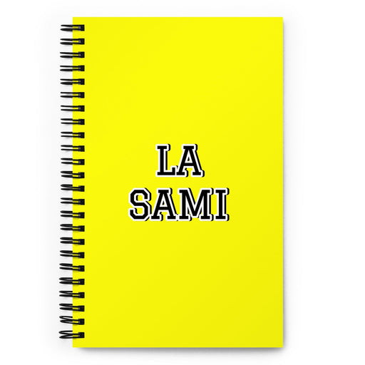 La Sami The Sami | Yellow Spiral Notebook, 140 Dotted Sheets | Funny Gift Idea Home Office Work | Mexican Spanish Pride Gift Mexicada