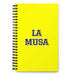 La Musa The Muse | Yellow Spiral Notebook, 140 Dotted Sheets | Funny Gift Idea Home Office Work | Mexican Spanish Pride Gift Mexicada