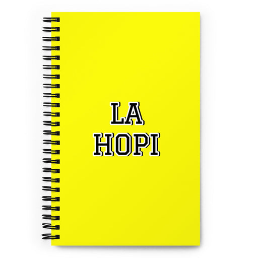 La Hopi The Hopi | Yellow Spiral Notebook, 140 Dotted Sheets | Funny Gift Idea Home Office Work | Mexican Spanish Pride Gift Mexicada