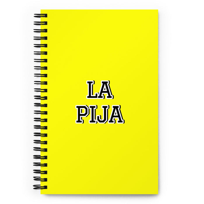 La Pija The Snob | Yellow Spiral Notebook, 140 Dotted Sheets | Funny Gift Idea Home Office Work | Mexican Spanish Pride Gift Mexicada