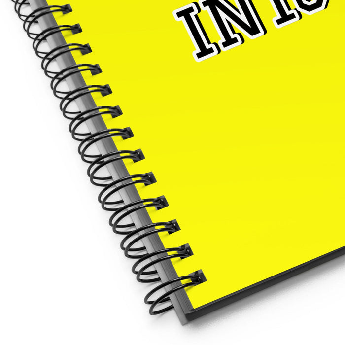 La Intj The Mastermind | Yellow Spiral Notebook, 140 Dotted Sheets | Funny Gift Idea Home Office Work | Mexican Spanish Pride Gift Mexicada