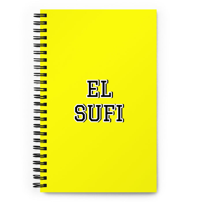 El Sufi The Sufi | Yellow Spiral Notebook, 140 Dotted Sheets | Funny Gift Idea Home Office Work | Mexican Spanish Pride Gift Mexicada