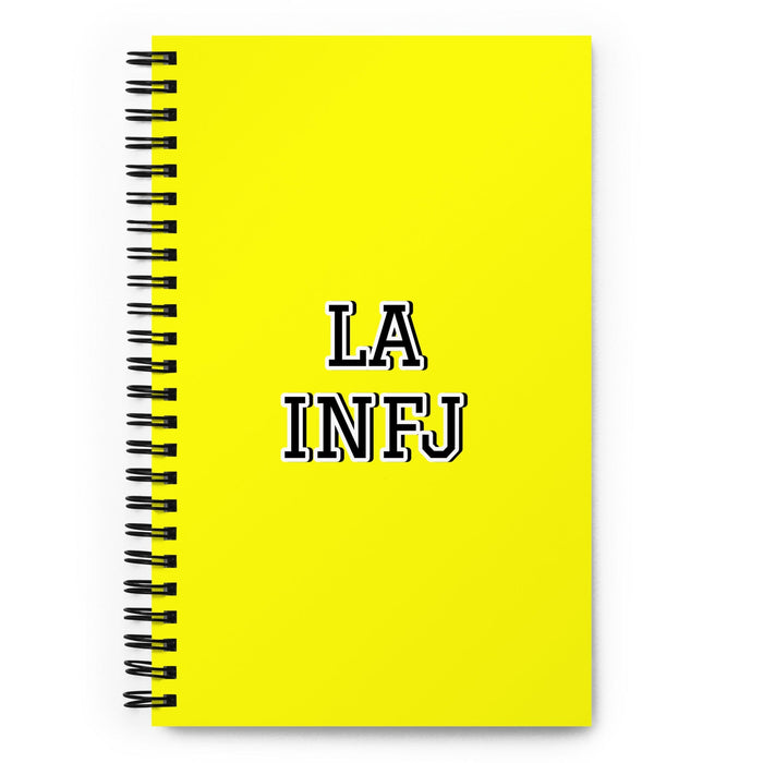 La Infj The Advocate | Yellow Spiral Notebook, 140 Dotted Sheets | Funny Gift Idea Home Office Work | Mexican Spanish Pride Gift Mexicada