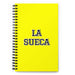 La Sueca The Swedish | Yellow Spiral Notebook, 140 Dotted Sheets | Funny Gift Idea Home Office Work | Mexican Spanish Pride Gift Mexicada