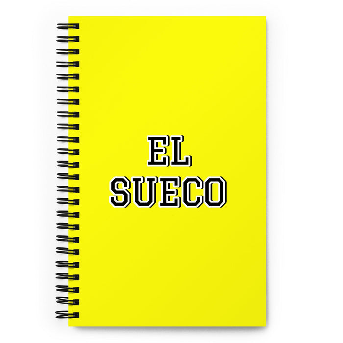 El Sueco The Swedish | Yellow Spiral Notebook, 140 Dotted Sheets | Funny Gift Idea Home Office Work | Mexican Spanish Pride Gift Mexicada