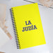 La Judía The Jew | Yellow Spiral Notebook, 140 Dotted Sheets | Funny Gift Idea Home Office Work | Mexican Spanish Pride Gift Mexicada