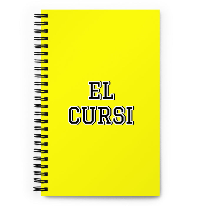 El Cursi The Cheesy One | Yellow Spiral Notebook, 140 Dotted Sheets | Funny Gift Idea Home Office Work | Mexican Spanish Pride Gift Mexicada