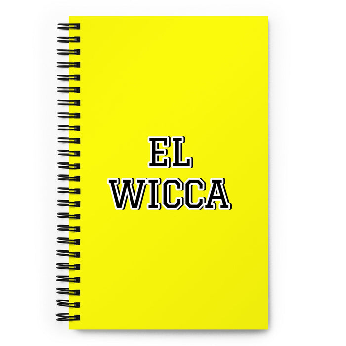 El Wicca The Wiccan | Yellow Spiral Notebook, 140 Dotted Sheets | Funny Gift Idea Home Office Work | Mexican Spanish Pride Gift Mexicada