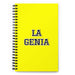 La Genia The Genius | Yellow Spiral Notebook, 140 Dotted Sheets | Funny Gift Idea Home Office Work | Mexican Spanish Pride Gift Mexicada