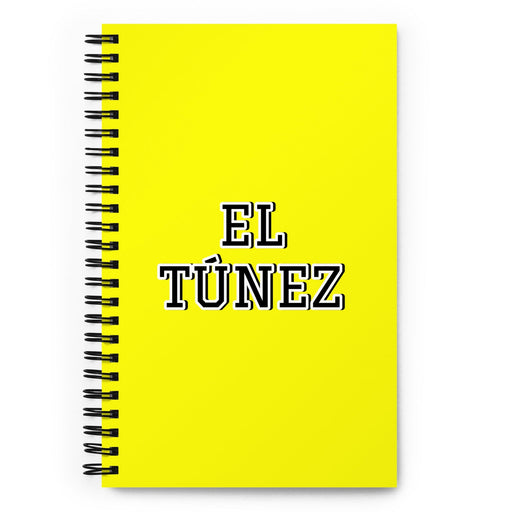 El Túnez The Tunis Resident | Yellow Spiral Notebook, 140 Dotted Sheets | Funny Gift Idea Home Office Work | Mexican Spanish Pride Gift Mexicada