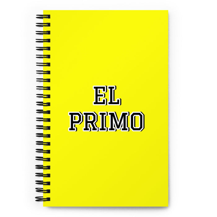 El Primo The Cousin (Female) / The Cousin (Male) | Yellow Spiral Notebook, 140 Dotted Sheets | Funny Gift Idea Home Office Work | Mexican Spanish Pride Gift Mexicada