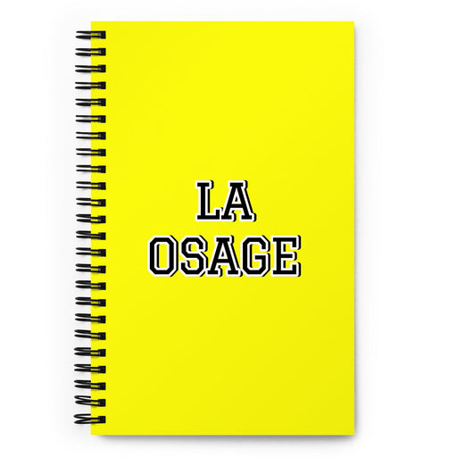 La Osage The Osage | Yellow Spiral Notebook, 140 Dotted Sheets | Funny Gift Idea Home Office Work | Mexican Spanish Pride Gift Mexicada