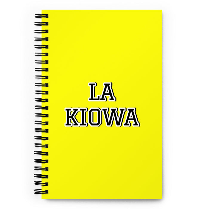 La Kiowa The Kiowa | Yellow Spiral Notebook, 140 Dotted Sheets | Funny Gift Idea Home Office Work | Mexican Spanish Pride Gift Mexicada