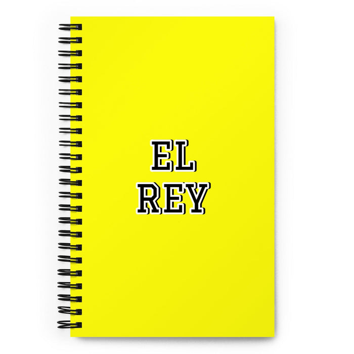 El Rey The Queen / The King | Yellow Spiral Notebook, 140 Dotted Sheets | Funny Gift Idea Home Office Work | Mexican Spanish Pride Gift Mexicada