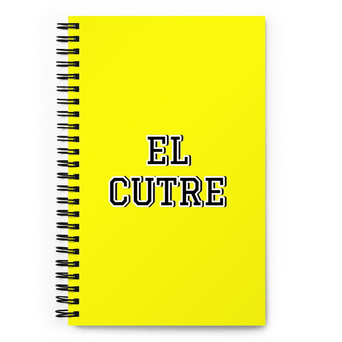 El Cutre The Tacky One | Yellow Spiral Notebook, 140 Dotted Sheets | Funny Gift Idea Home Office Work | Mexican Spanish Pride Gift Mexicada