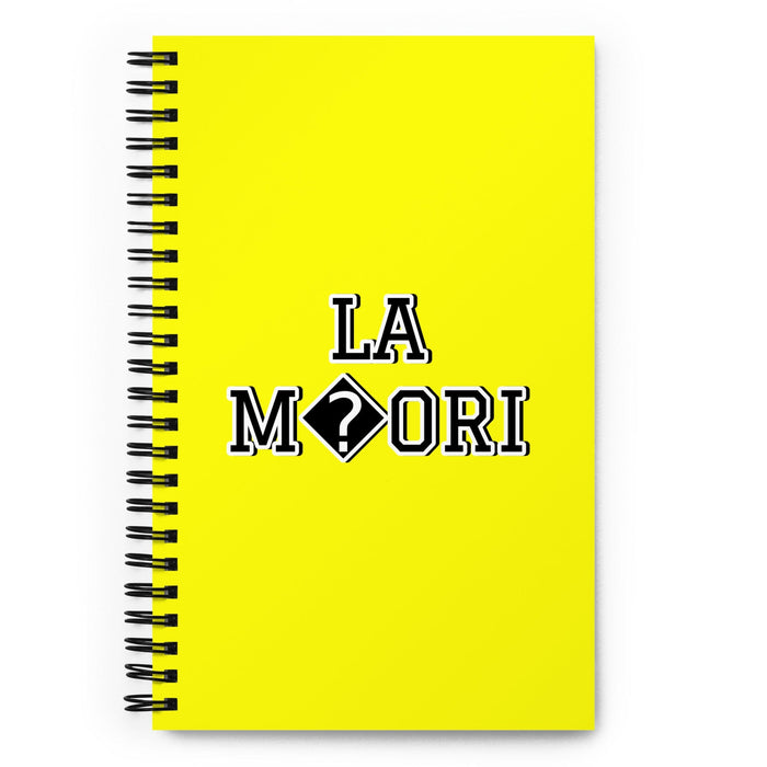 La Māori The Māori | Yellow Spiral Notebook, 140 Dotted Sheets | Funny Gift Idea Home Office Work | Mexican Spanish Pride Gift Mexicada