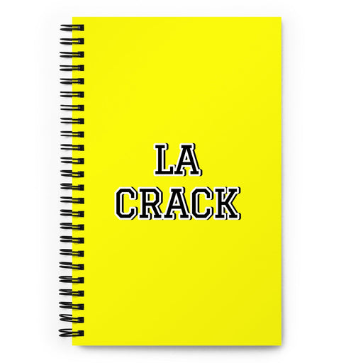 La Crack The Expert/Star | Yellow Spiral Notebook, 140 Dotted Sheets | Funny Gift Idea Home Office Work | Mexican Spanish Pride Gift Mexicada